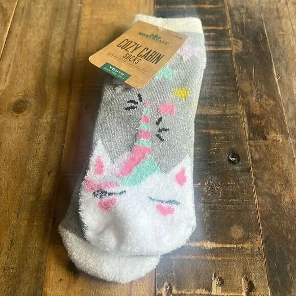 Youth Cozy Cabin Novelty Socks Size 10k-4
