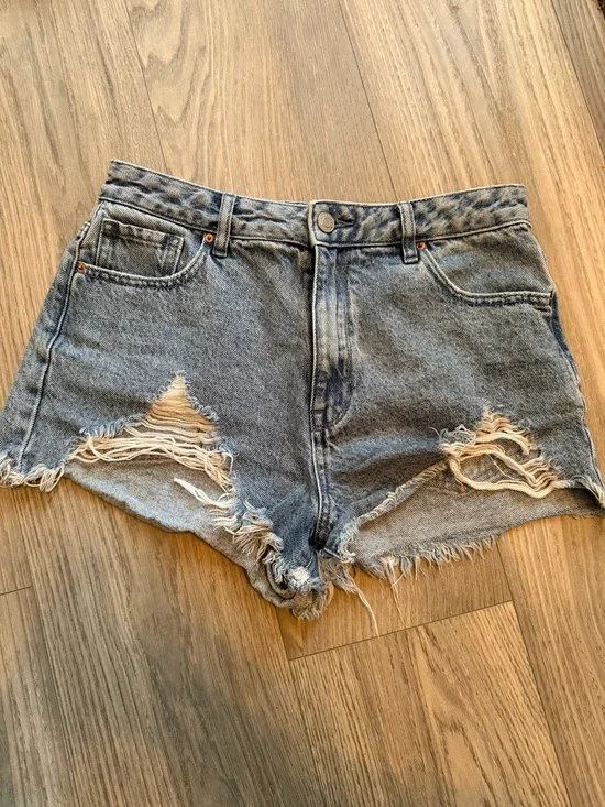 Pacsun High Rise Festival Distressed Denim Cutoff Shorts Size 28