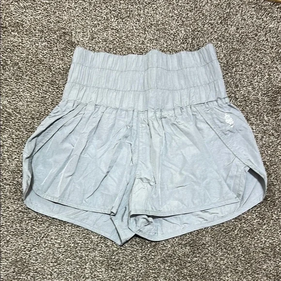 Free people movement feelin fit femme high waisted silver running workout shorts