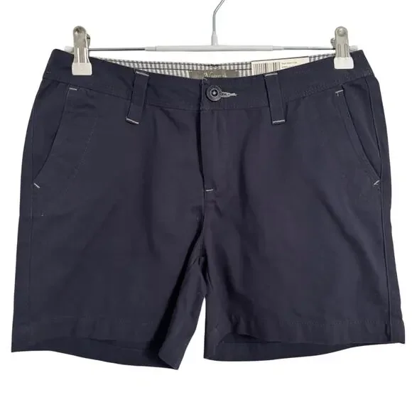Natural Reflections Women's 2 Classic Spring Valley Twill Short Navy Summer BOHO