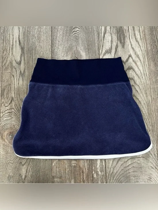 OFFLINE By AERIE High Rise Terry Cloth Skort Skirt in Navy Blue Size S