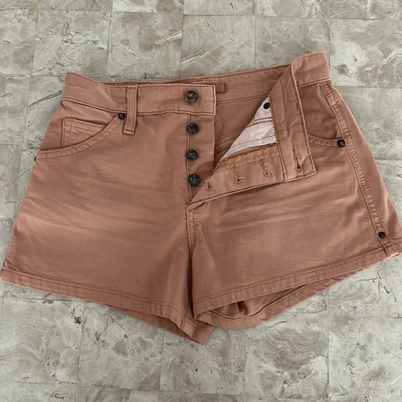 Joe’s The Wasteland High Rise Short‎ Women's Button Fly Denim Tan Shorts Size 24