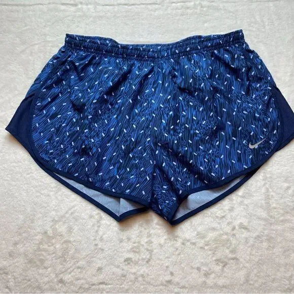 Nike Dri-Fit Blue Tone Running Shorts Size Large