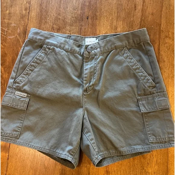 Vintage Calvin Klein Khaki Green Cargo Shorts size 8