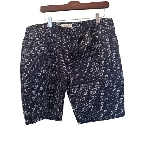 Coldwater Creek Navy Polkadot Chino Shorts