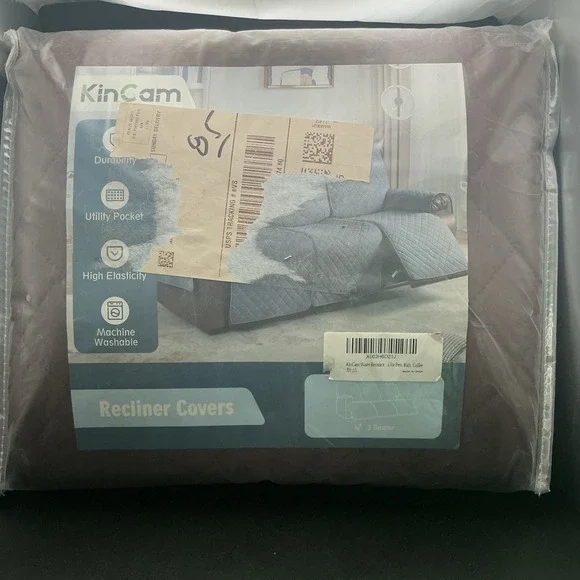 NEW KinCam Sofa 3-Seater Sofa Cover, Chocolate Brown Water Resistant Washable