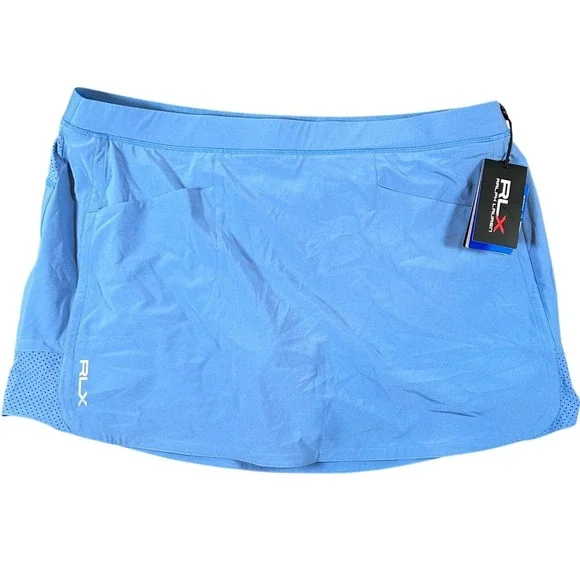 RLX Ralph Lauren Womens Blue Performance Wicking Golf Tennis Skort‎ XL New
