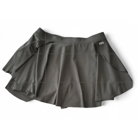 DSG Athletic Skort XL 16 Black Activewear Tennis Golf Skirt‎ Performance Stretch