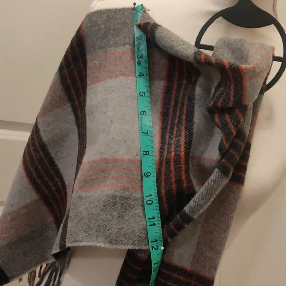 New!Luxury 100% Lambswool Soft Plaid Scarf Handcrafted