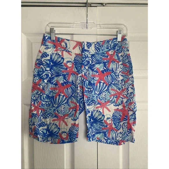 Lilly‎ Pulitzer Womens 0 The Chipper Starfish Bermuda Coastal Bermuda Shorts