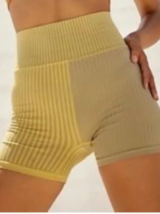 Free People movement mixed striped bike shorts size XS/S