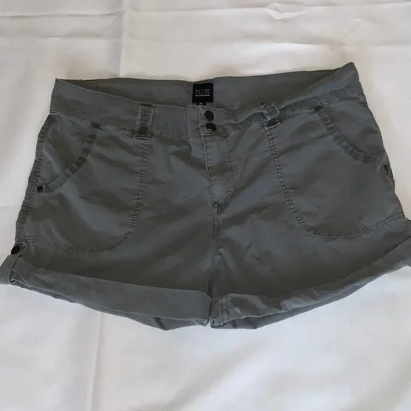 BLUE Saks Fifth Ave Gray Cuffed Shorts Size 31
