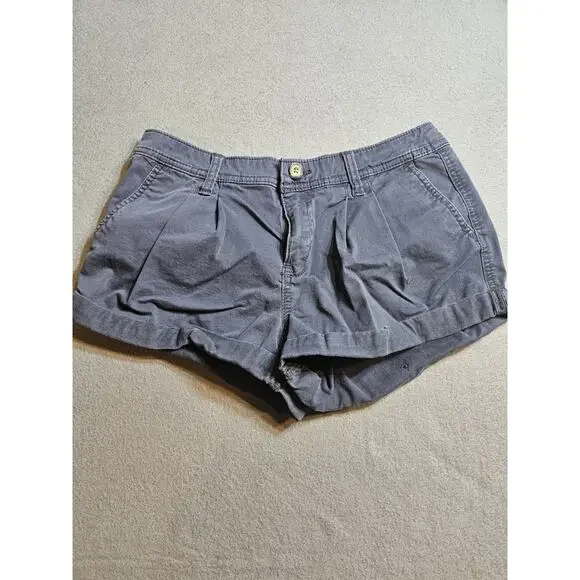 Abercrombie & Fitch Shorts Women's Size 0 Blue A&F High Rise Chino Cuffed Shorts