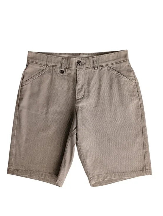 Lee Total Freedom Mid-Rise Matteo Chino Bermuda Shorts 8M Khaki Grey Persian