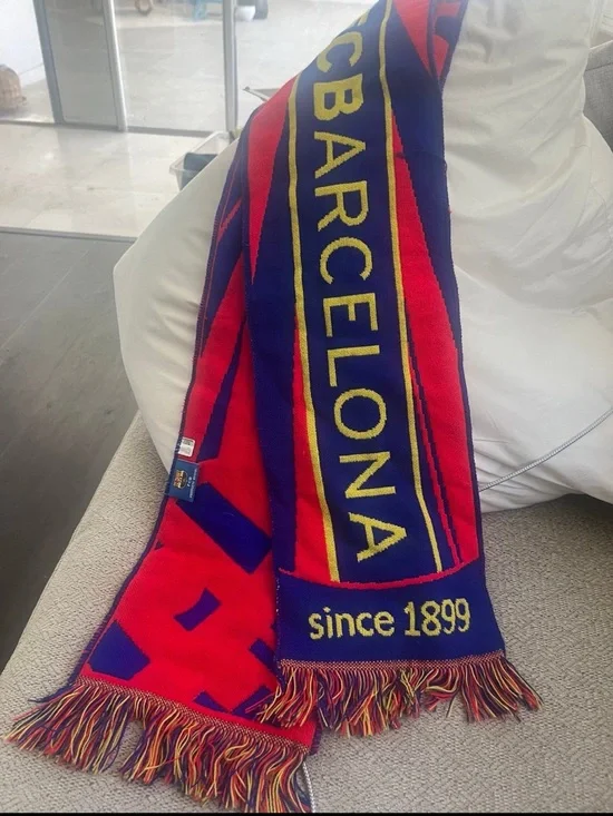 FC Barcelona Knit Scarf - Red & Blue with Yellow Accents