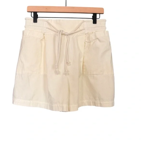 NWOT Free People Cream Drawstring Shorts