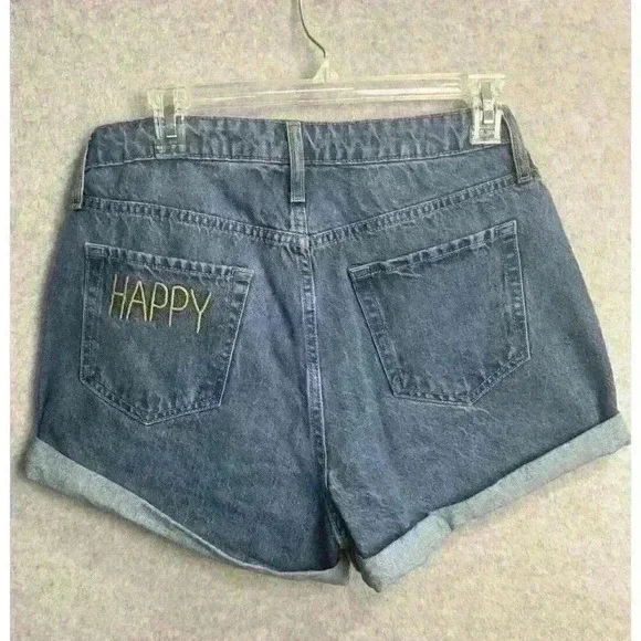 Wild Fable‎ Women's High-Rise Jean Denim Shorts Blue Happy Size 6/28 100% Cotton