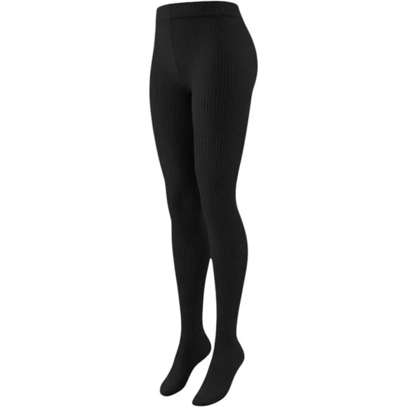 Hanna Andersson Hanna Tights Kids Black Footed Cotton Blend Size 130 US 8 NEW