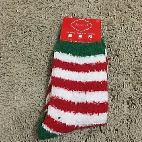 Joy land kid’s Christmas slipper  socks with grippers kids size 7-9