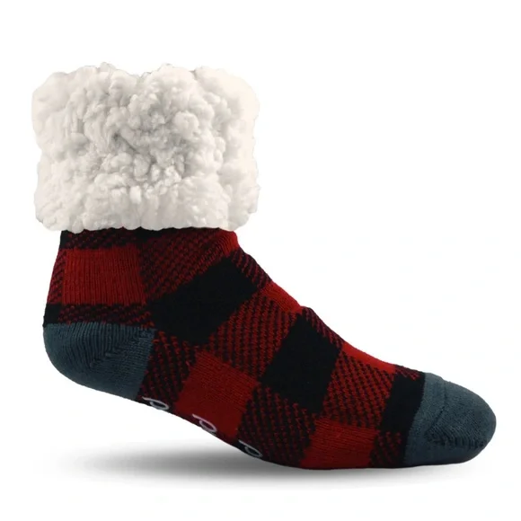 NWT Christmas Holiday Fuzzy Slipper Socks - Kids Non Slip