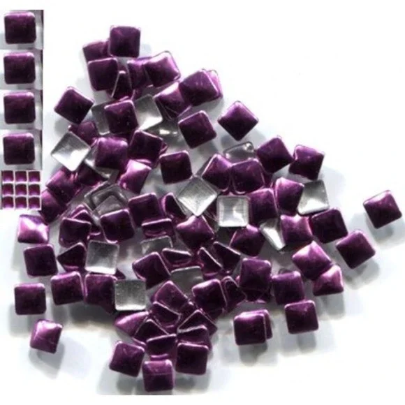 SQUARES Rhinestuds 3mm PINK  Hot Fix Iron on 1 gross