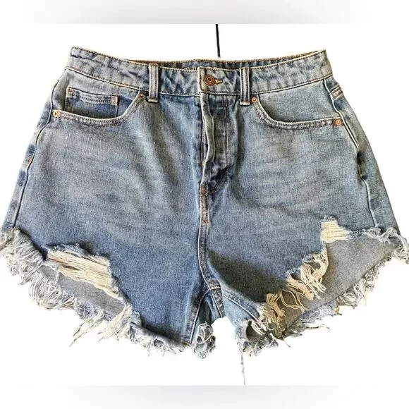 Wild Fable Blue Jean Shorts Essential Summer Style Button Fly size 4