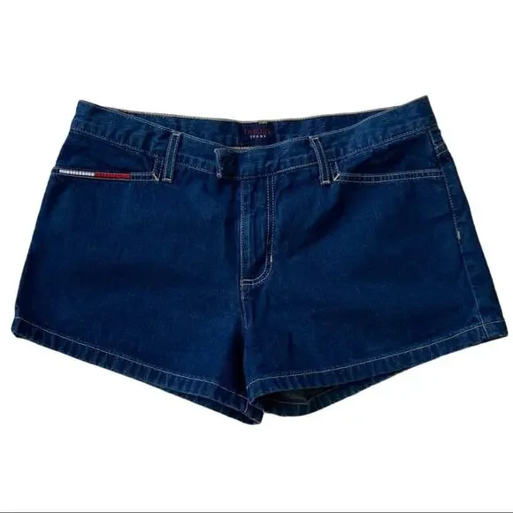 Vintage Y2K Tommy Hilfiger Dark Wash Jean Shorts