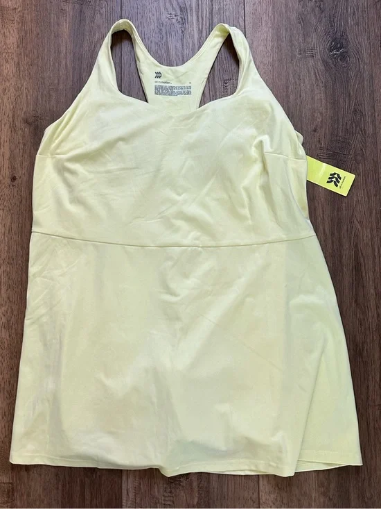 NWT! All in Motion Athletic Dress, Skort, Workout, Athleisure, Pale Yellow, 1X