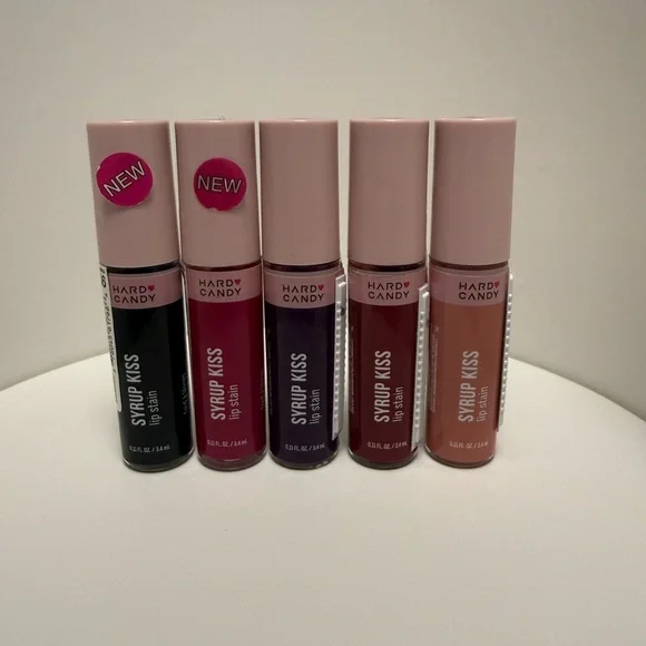Bundle of 5 Hard Candy Syrup Kiss‎ Long Wear Lip Tints.