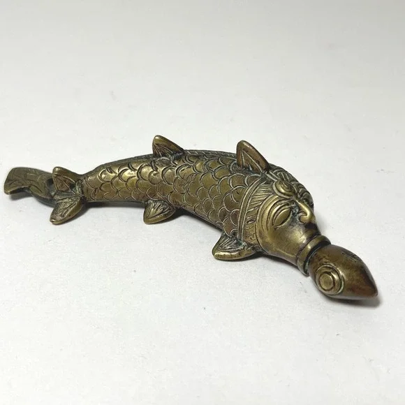 Antique Brass‎ Fish Surma Dani Eyeliner Vintage Old Rare Collectible