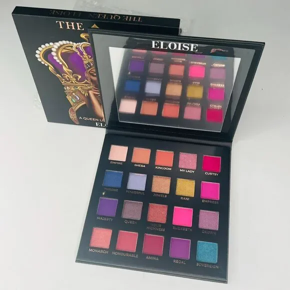 Eloise The Queen Eyeshadow Palette Mattes Shimmers Metallic 20 Shades .78oz NIB