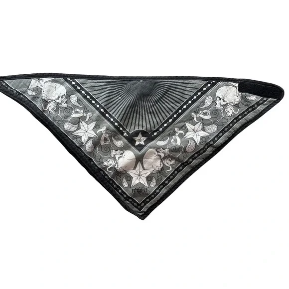 Empire Skull Star Bandana Face Mask Fleece Lined Neck Gaiter Moto Gothic‎
