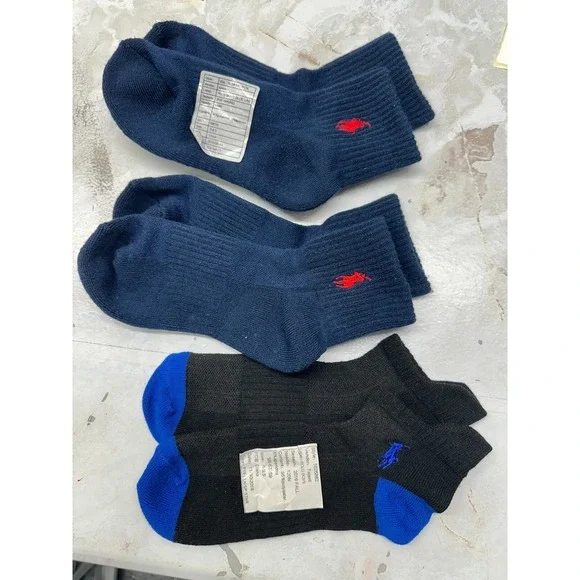 Polo Ralph Lauren -Sport Ankle Cut Socks Size 8-9.5 -New‎ without tags-3 Pair