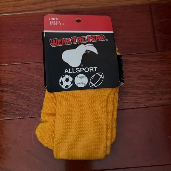 Wear The Pear Youth Allsport Yellow Socks