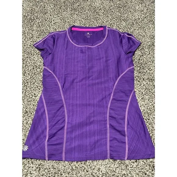 Athleta XXS shirt top‎ t purple exercise workout D22