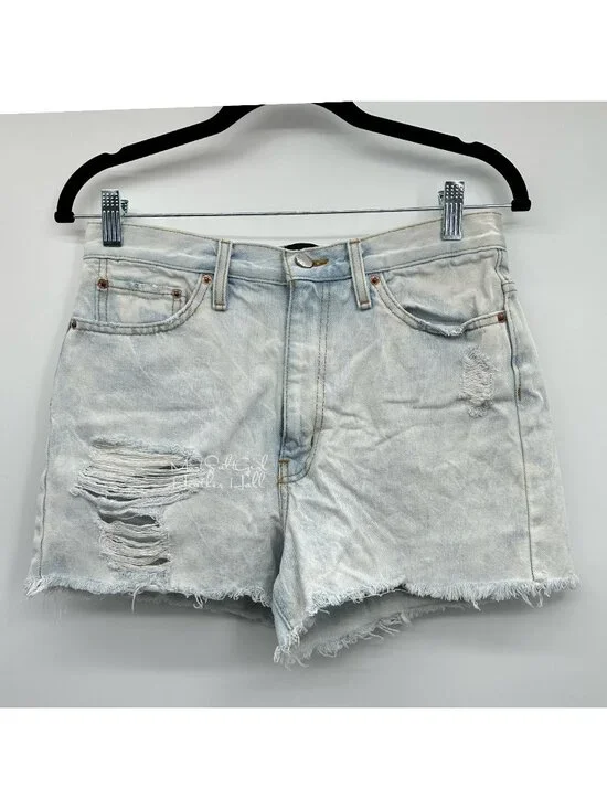 BDG Urban Outfitters Ripped Distressed Girlfriend Ultra High Rise Jean Shorts