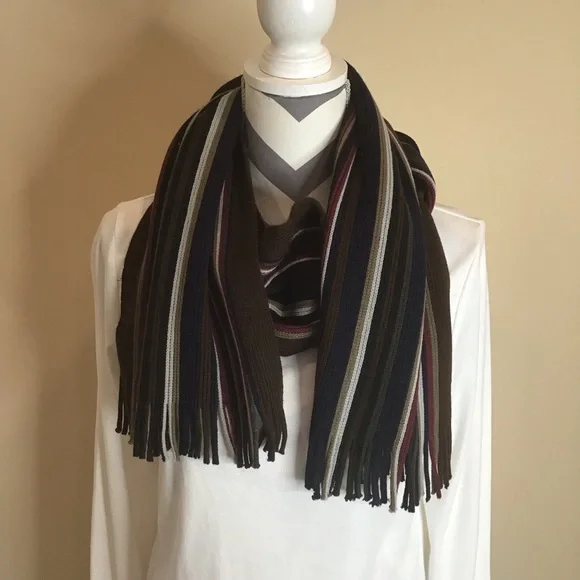 Pierre Cardin Striped Acrylic Scarf