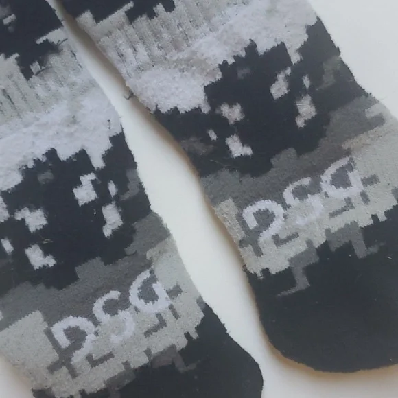 DSG Black Camouflage Soccer Shinpad Socks-Toddler/5yr old size