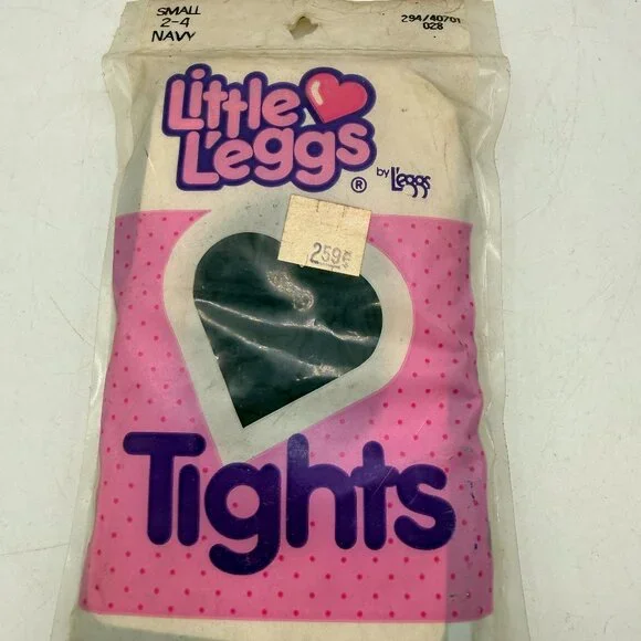 Vintage Little Leggs Tights by Leggs | Kids Size Small 2–4 | Navy | NOS