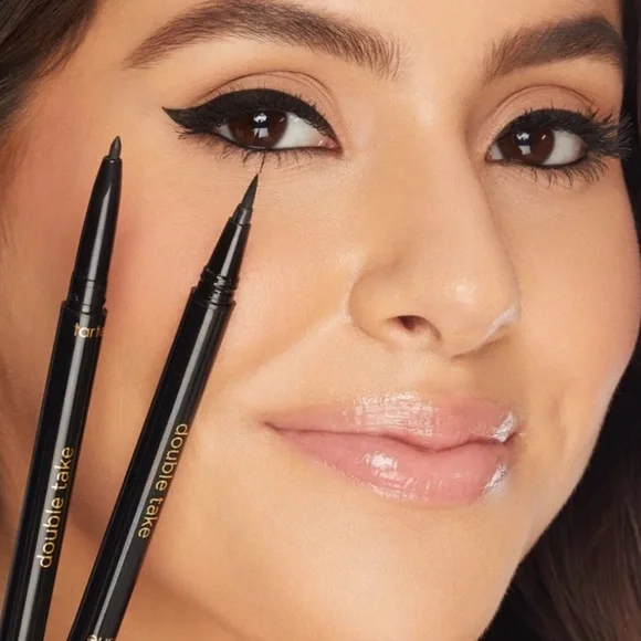 Tarte Double Take Eyeliner Intense Black Double Sided Pen Liquid & Gel Liner NEW