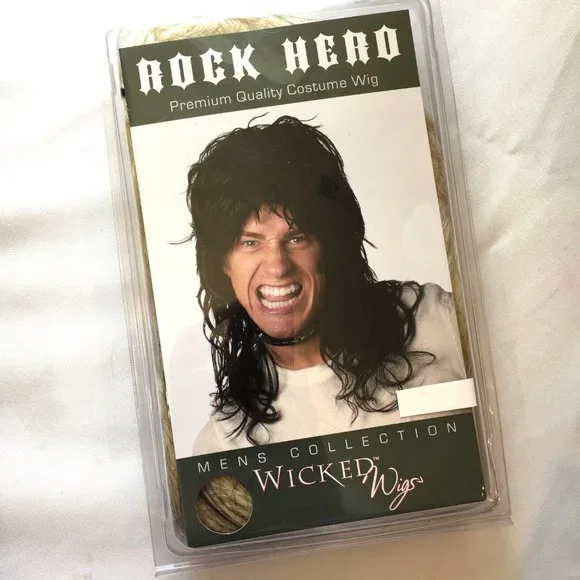 80’s Blonde Wavy Curls  Rock Hero Wig -  NWT NOS