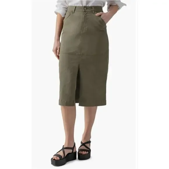 SANCTUARY Skirt Size 24 NEW Olive Green Midi Triple Threat Cargo Pockets