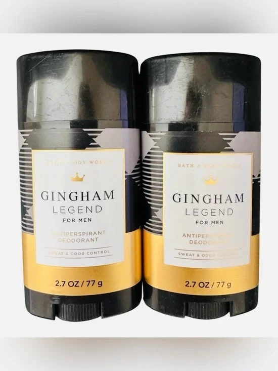 Two New Men’s Bath & Body Works Gingham Legend Antiperspirant Deodorants