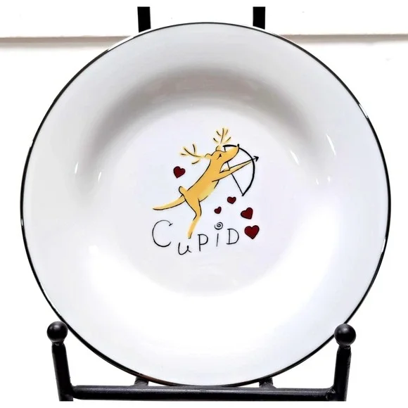 Pottery Barn CUPID Reindeer Dinner Plate 11