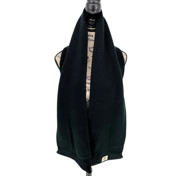 Timberland Knit Scarf Black One Size Soft Warm Winter‎ Cold Weather EUC