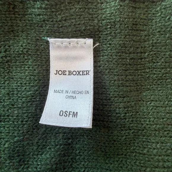 Joe Boxer Scarf green 65” knit acrylic