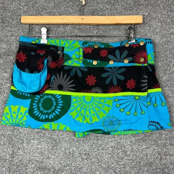 Z & G Sustainable & Suitable Hippie Skirt‎ for Women One Size Wrap Floral