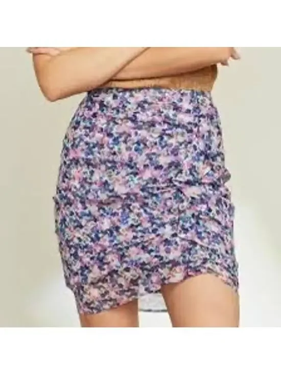 Veronica Beard Spencer Silk Floral Ruffle Mini Skirt Size 6