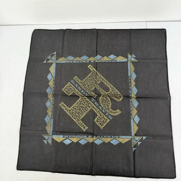 Vintage Randy Travis 1991 Country Music Bandana Scarf Black 21