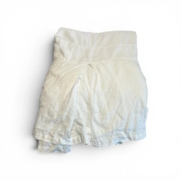 Pottery Barn Bed Skirt Cal King Cream EUC 100% Linen 17in Drop Pleated